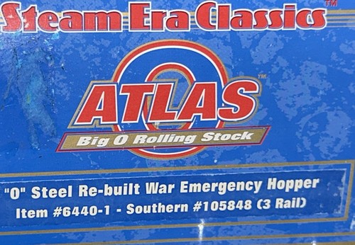 ATLAS O-Scale SOUTHERN Steel Re-Built War Emergency Hopper Steam Era 6440-1 - Bild 3 von 3