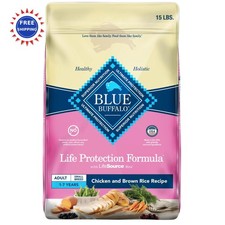 Adult Small Breed Dry Dog Food Blue Buffalo Life Protection 15 Pound Formula 4.67 per pound