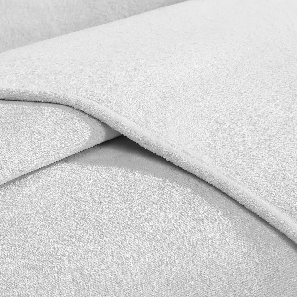 Calvin Klein - Manta King, Ropa de cama de felpa suave, King mediano, Gris aluminio  Foto 3 de 4