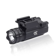 MCCC 500 Lumens LED Rail Mount Tactical Gun Flashlight Pistol Small, Black 