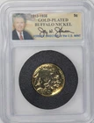 Gold Plated 1936 Buffalo Nickel