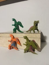 Dragon Griffin 2 Headed lot Pegasus Flying Figure Winged Lion Horse vintage A+