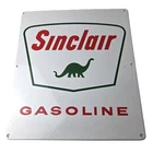 Vintage Sinclair Gasoline Porcelain - Service Station Gas Pump Plate Ad Sign
