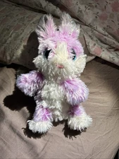 Scruff A Luvs Adopted family rescue Bunny Mom Purple white plush sparkle ears