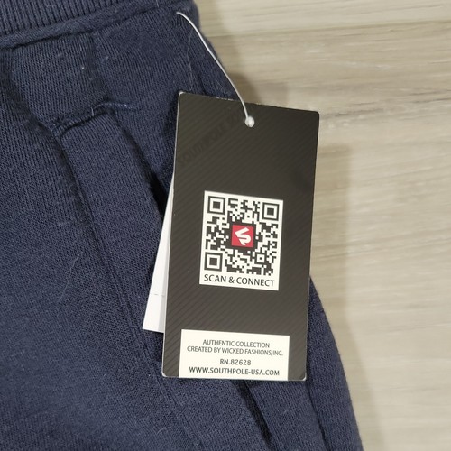 Southpole Jogger Pants Boys Large 14-16 Navy Blue Active Basic Fleece Pants - Picture 4 of 7