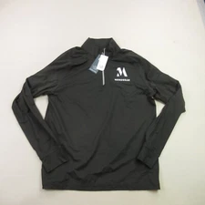 Cutter Buck Mens Sweater Medium Long Sleeve 1/4 Zip Pullover Black