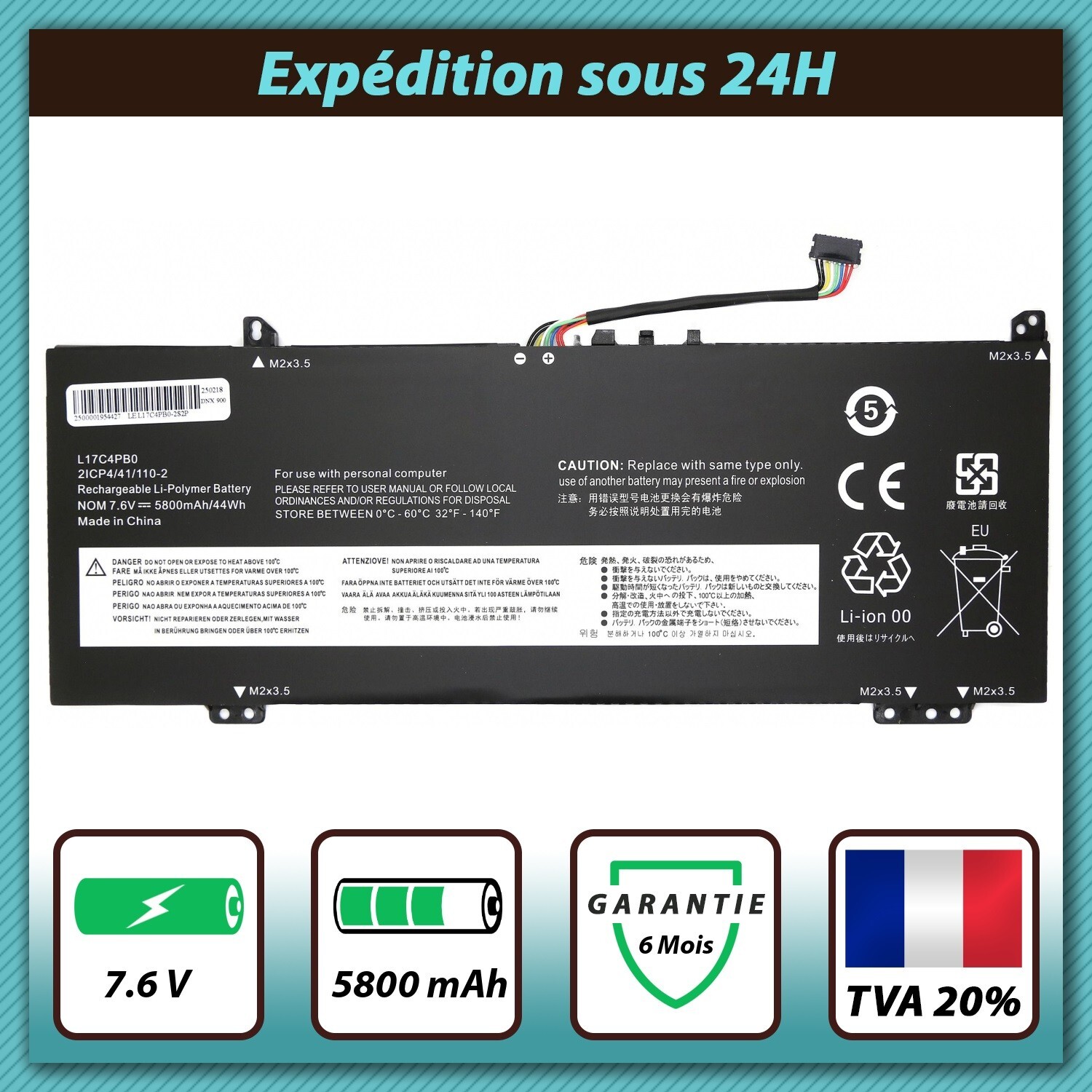 Batterie L17C4PB0 Lenovo Flex 6-14 pour résoudre les coupures de PC