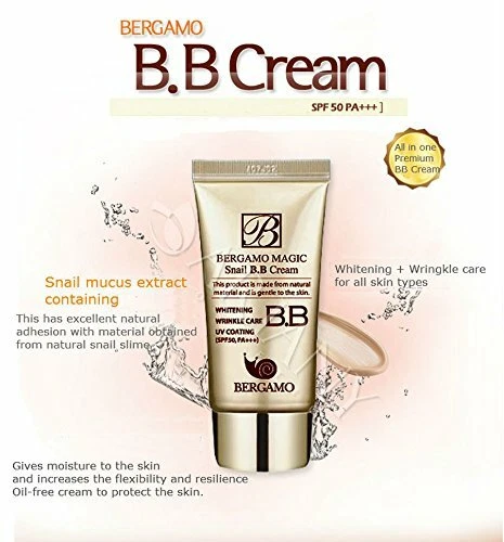 [Bergamo] Magic Snail BB Cream 50 ml/Cuidado intenso Cuidado de arrugas Bloqueador solar/Corea Foto 4 de 4