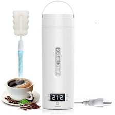 Travel Electric Kettle Portable Tea Coffee Stainless Steel with Lid