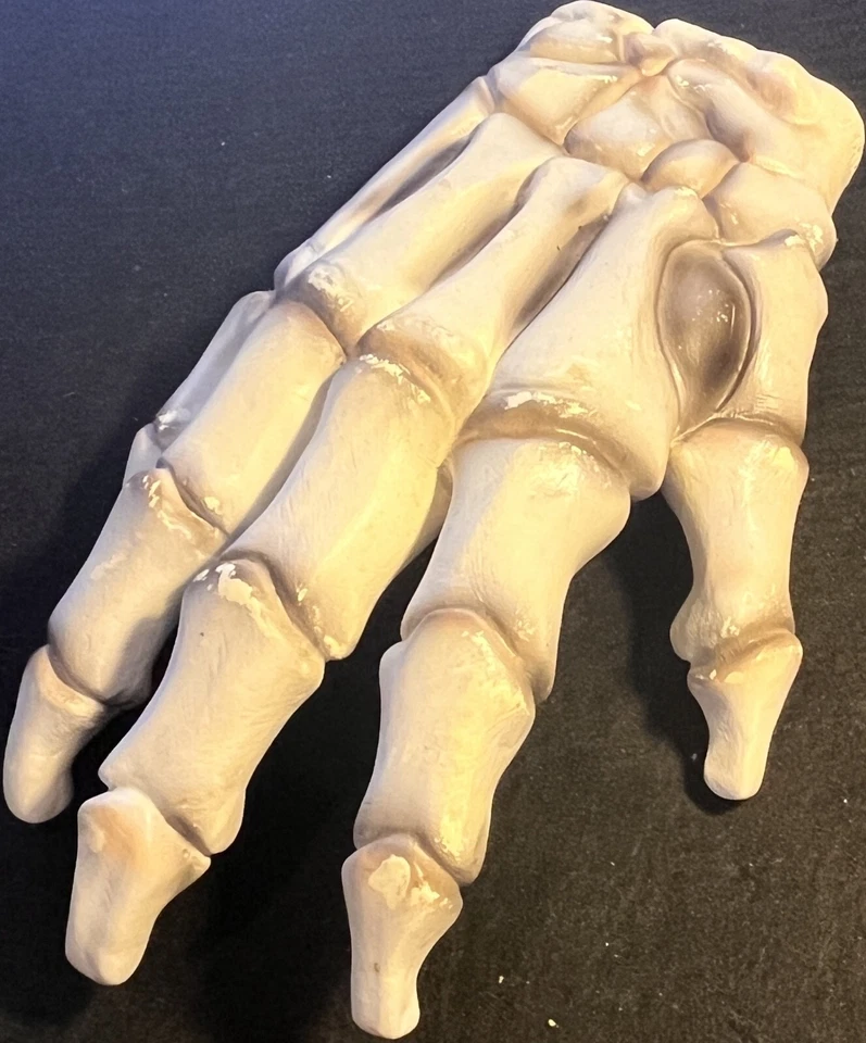 万圣节服装 13 英寸 SKELETON 手部恐怖道具重型橡胶 Cesar 1984 复古! — 第 4/4 张图片