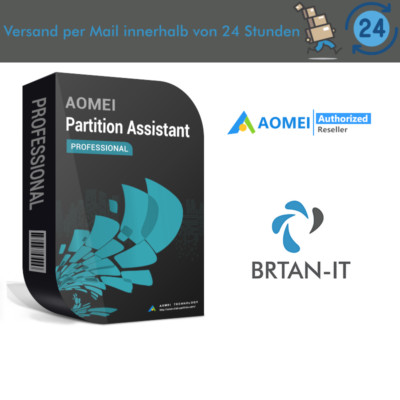 AOMEI Partition Assistant Professional mit Lebenslangen Upgrades für 2 PC's