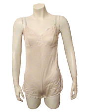 Kayser Lingerie Silky Tricot Nylon Lace One Piece Teddy Bodysuit 32 USA made