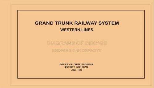 Grand Trunk Railway System 1939 Siding - Diagrams Car Capacity PDF Pages on DVD - Picture 2 of 5