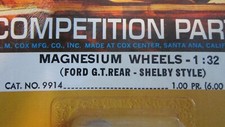 COX COMPETITION PARTS MAGNESIUM WHEELS 1/32 FORD GT REAR SHELBY STYLE 9914