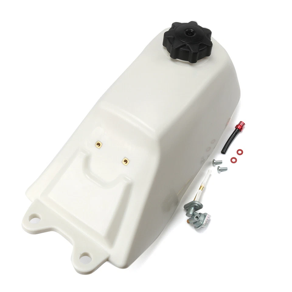 Nuevo para Yamaha Big Wheel 200 BW 200 1985-1988 plástico blanco tanque de combustible y tapa de gasolina Foto 3 de 4
