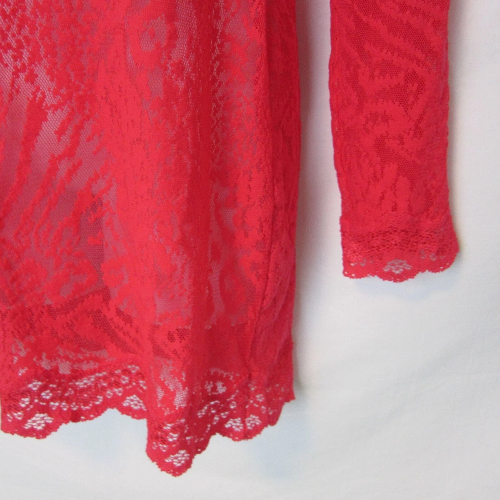 UNDERCOVER Abito donna Victoria Secret rosso trasparente stampa animalier bodycon pizzo grande