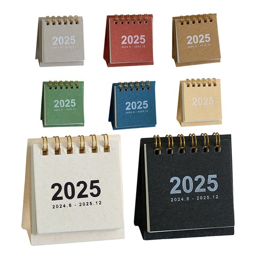 2025 Mini Desk Calendar Small Desktop Standing Flip Monthly Calendar Decorative