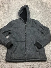 Apt 9 Jacket Mens Size Medium Gray Full Zip Sherpa Lined