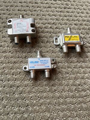 2 way mega splitter 3.5dB 3x Sold As Lot Ships Fast