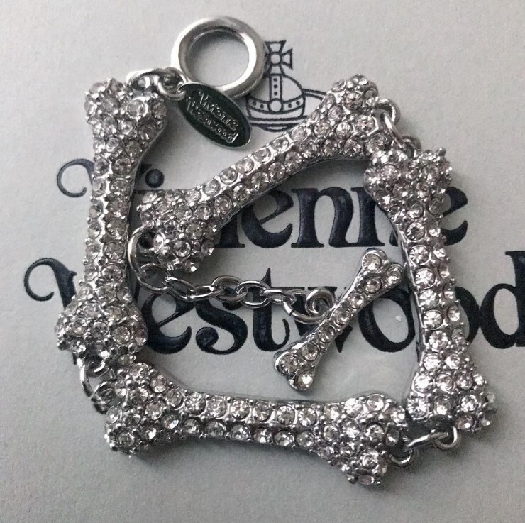 Vivienne Westwood Bone Shaped Bracelet Silver No Box From