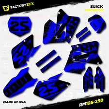 Black & Blue Graphics Kit fits 01-08 Suzuki RM125 RM250 RM 125 250 decals