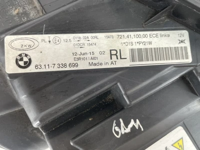 Bmw 320d M Sport F30 2013 XENON HEADLIGHT HEADLAMP PASSENGER SIDE  