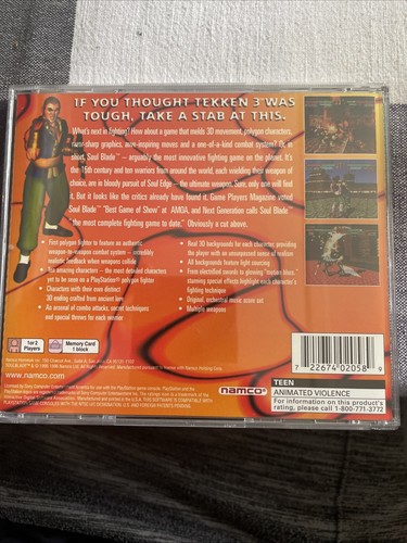 Soul Blade SoulBlade (PlayStation 1 PS1) Black Label CIB COMPLETE & TESTED - Picture 15 of 18