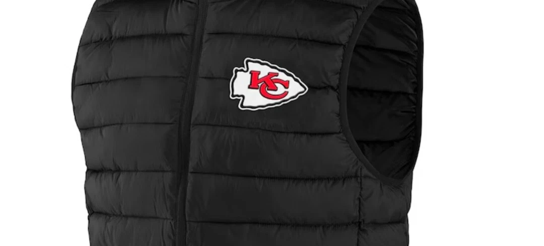 KC Chiefs Sleeveless Puffer Jacket Winter Coat Vest