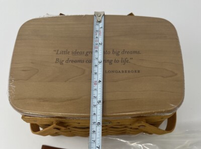 Longaberger Home Office BASKET 10th Anniversary 1997 Dave Lid
