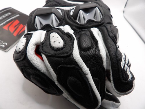 Five 5 RFX3 Motorcycle Gloves Black White Size Medium 9 Gauntlet Street Bike - Picture 3 of 12