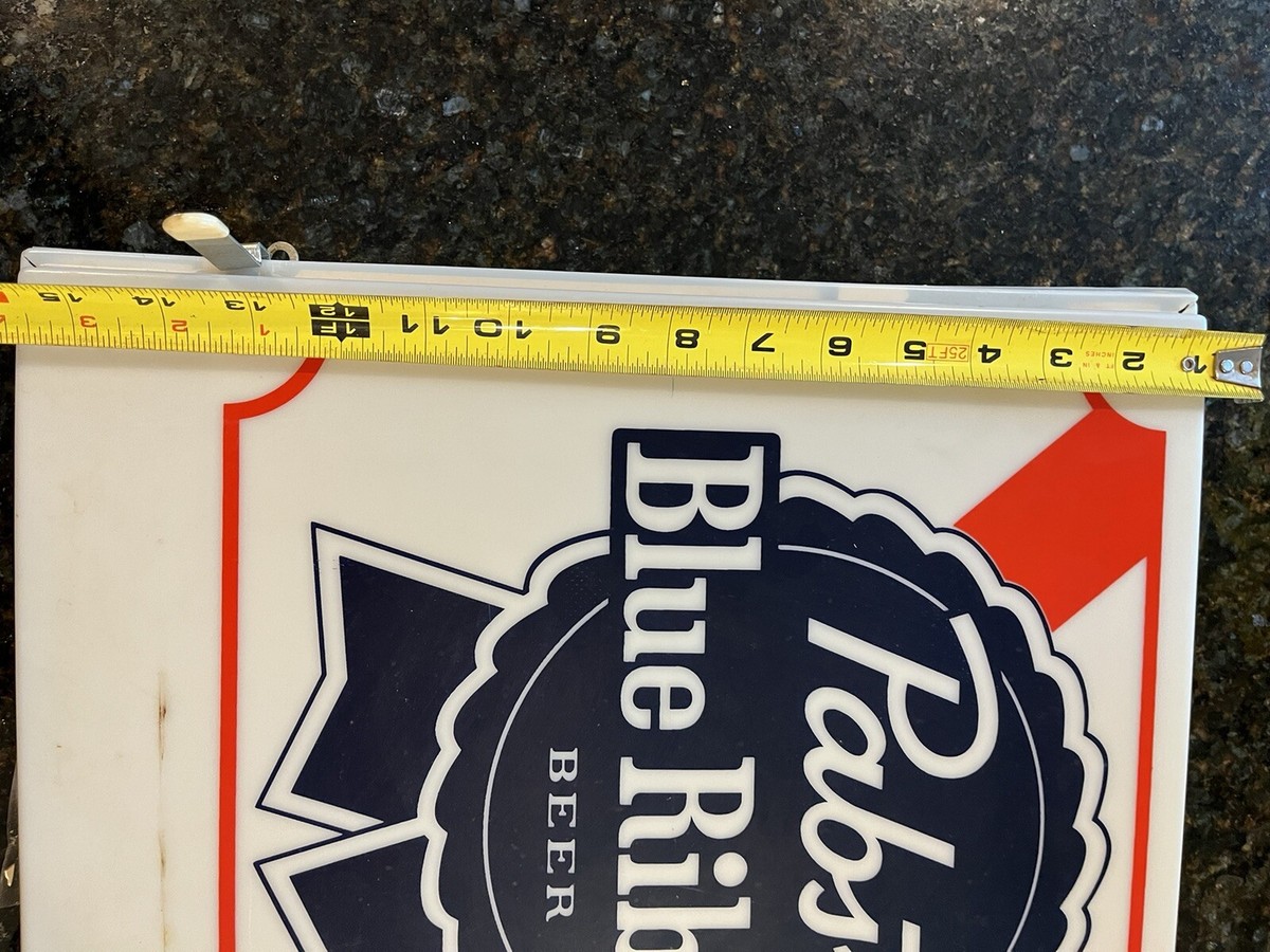 VTG Pabst Blue Ribbon PBR Beer Old-Time Flavor 2-sided Lighted