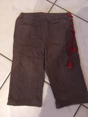 MEXX Warme Thermo-Hose mit roter Schnürung, Bommeln, Kordel seitlich Gr.80 *TOP