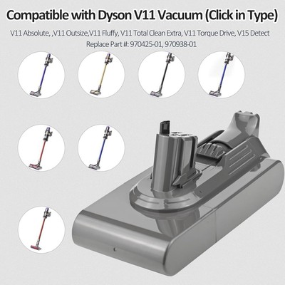 25.2V 6.0Ah Battery Replacement for Dyson V11 Battery, Compatible with Dyson Cor