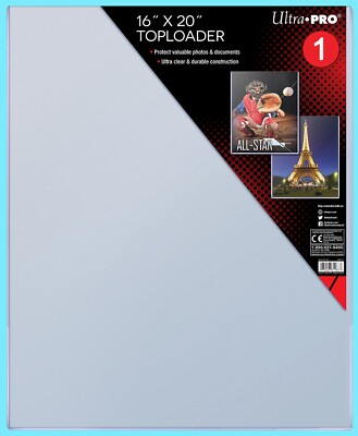 1 Ultra Pro 16x20 Toploader Photo Collectible Rigid Document Art Poster New