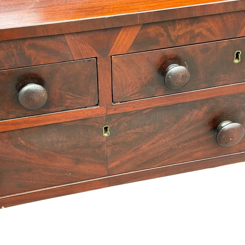 古董桃花心木服务器边桌联邦古典acanthus雕刻干净 — 第 3/4 张图片