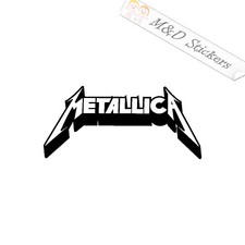 2x Metallica Logo Vinyl Decal Sticker Different colors  size for Cars/Bike