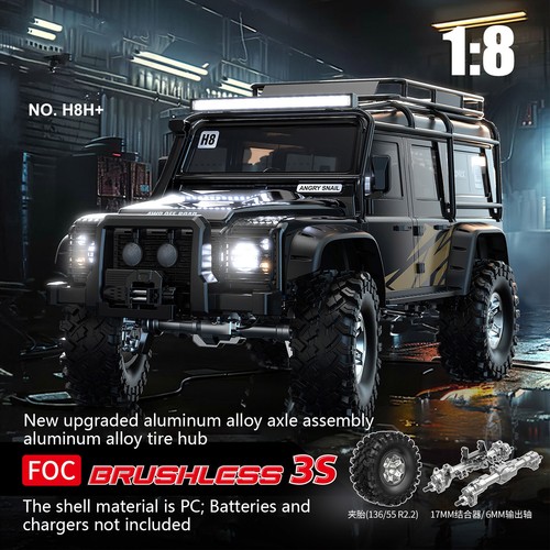 MJX H8H+ 1/8 RC Double Pickup 4WD V2 Remote Control Rock Crawler Car Model RTRft - Picture 13 of 18