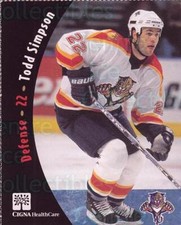 2000-01 Florida Panthers Cigna Health Care #23 Todd Simpson