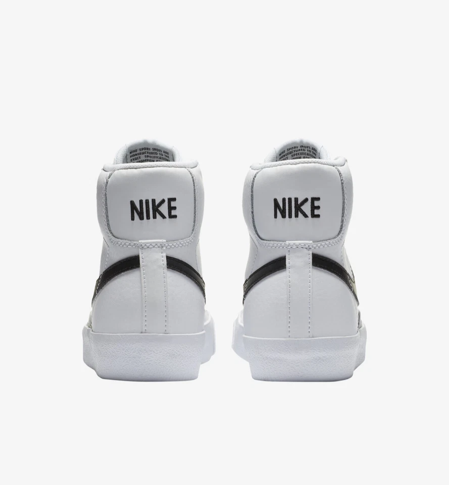 Nike Blazer середины '77 большой детский размер DA4085-100 белый/черный NWB может соответствовать женщин sz - Изображение 3 из 4