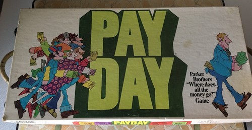 Gioco da tavolo PayDay vintage usato in ottime condizioni 1975/1976 dei fratelli Parker n. 0026 COMPLETO
