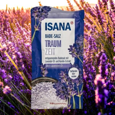 Isana Bade Salz Traumzeit mit Lavendel Öl 80 g