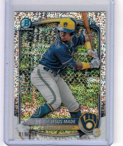 2025 Bowman Chrome Jesus Made 1st Bowman Speckle Prospect #'ed 019