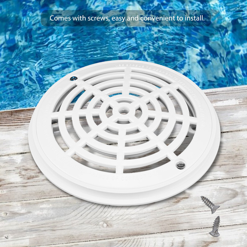 Round Swimming Pool Main Drain Cover 8 Inch Replacement Pool Drain