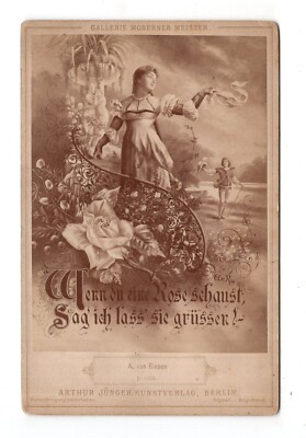 CAB Foto Kunstbild A. van Riesen / Wenn du eine Rose schaust - 1890er