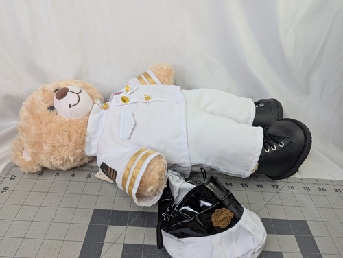 Build a Bear Plush Cream Military Uniform 18 Inch with Tags Stuffed Animal Toy - Picture 12 of 12