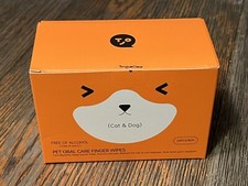 Pet Dental Care Finger Wipes Oral Cleansing for Dogs  Cats 60 PCs  Sealed NEW