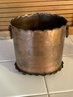 Vintage 6 3/4” Footed Copper Planter/Bucket Circle Design  — photo 1