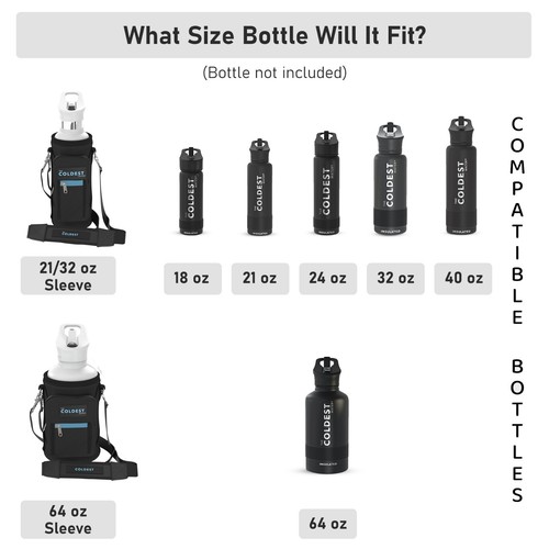 The Coldest Water Bottle Sleeve - Gym Travel Carrier Protector Sleeve Version 2.0 - Bild 32 von 42