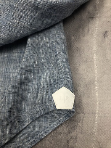 Loro Piana Made in Italy 100% Linen Blue Andre Shirt Size L - Picture 10 of 18