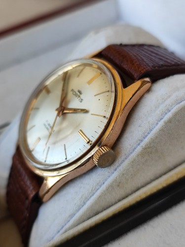 Reloj Fortis vintage para hombre con caja original vintage cuerda manual chapado en oro - Imagen 5 de 12